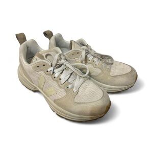 Veja Venturi J-Mesh Sneakers in Cream and Tan